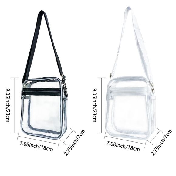 TotePrint 2 Packs Clear Black+White Wallet for Men and Women,Chest Crossbody🙈 - Picture 2 of 9